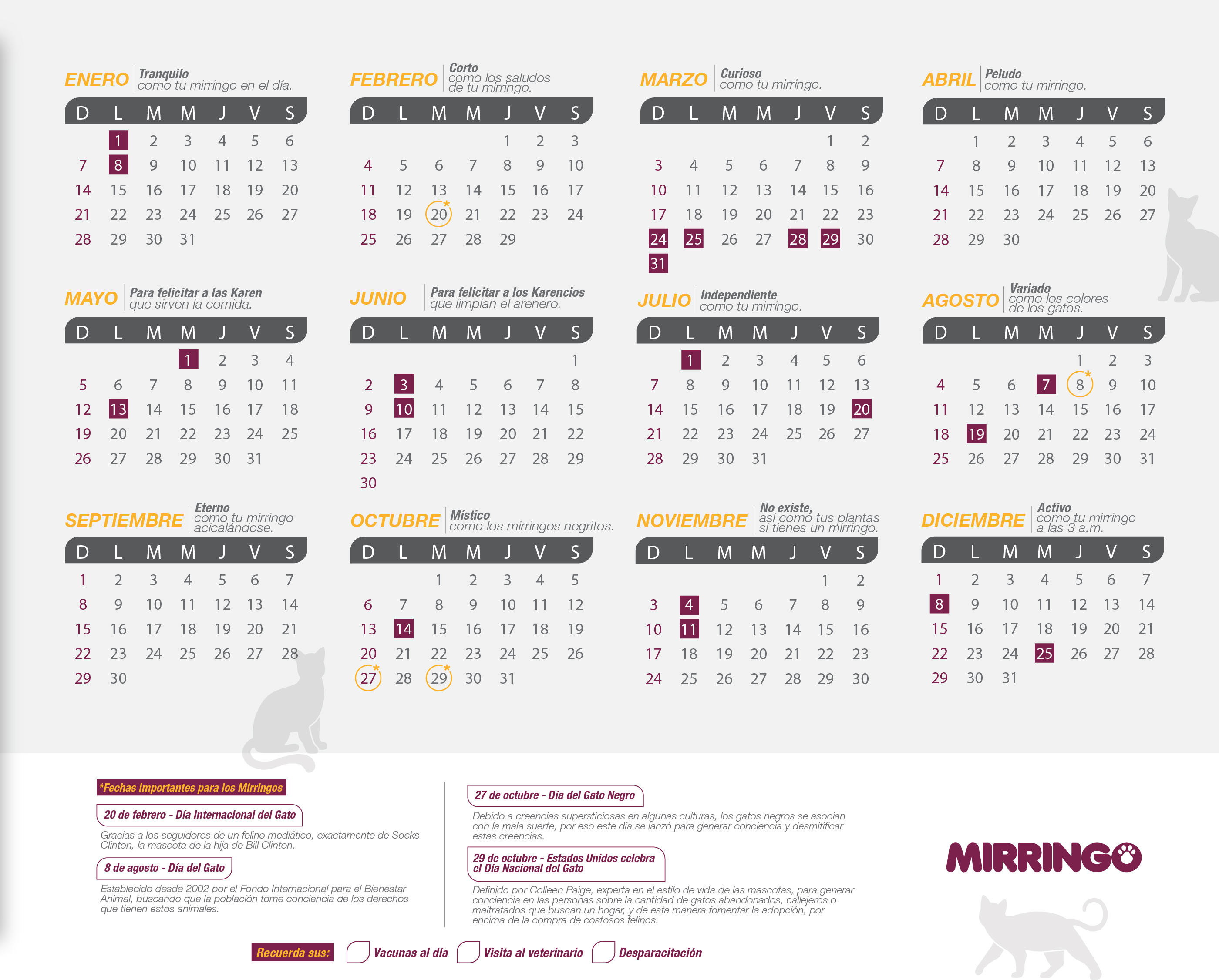 Calendario Impresión